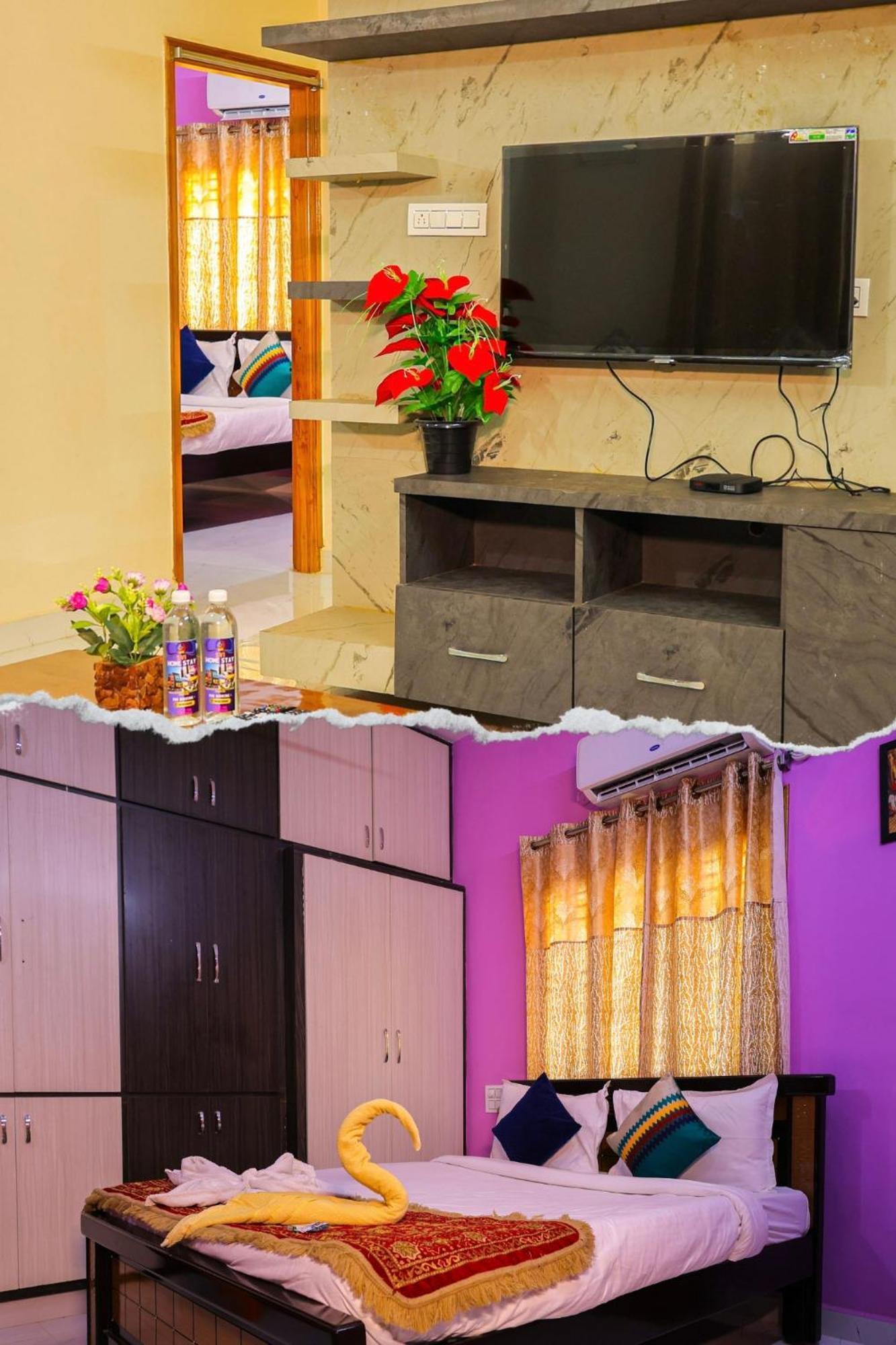 S V Ideal -2bhk Service Apartments-ac Bedrooms, Premium Amities, 2km To Tiruchanoor Padmavathi Temple , 6km To Alipiri, 24 Service Boys Available Homestay Tirupati