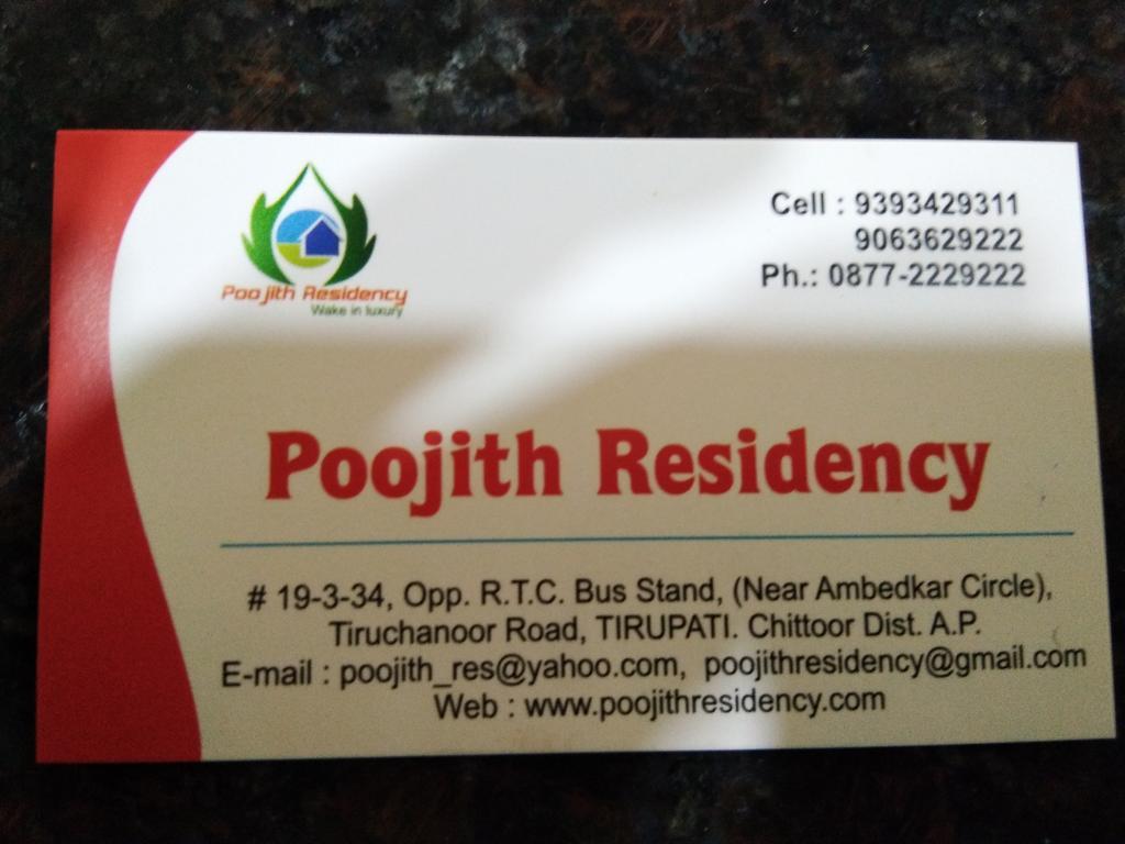 Hotel Poojith Residency Tirupati